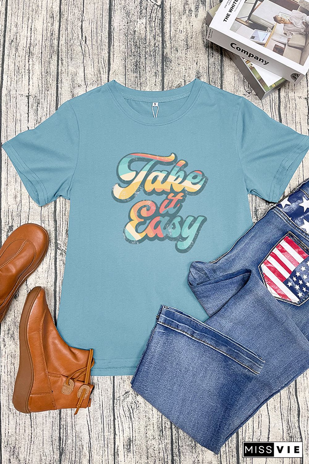 Take It Easy Graphic T-Shirt Wholesale