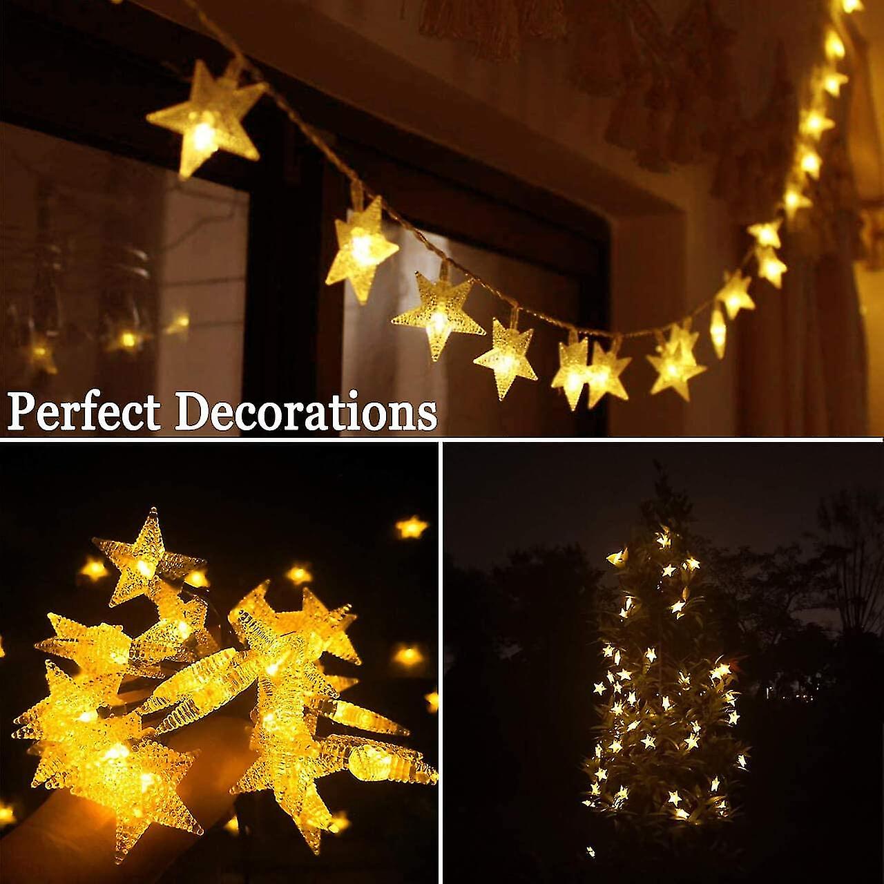 Outdoor Solar String Lights 30ft 50led Star Fairy String Lights For Room Decor Garden