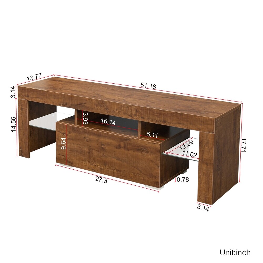 Wood TV Stand for Up to 55\