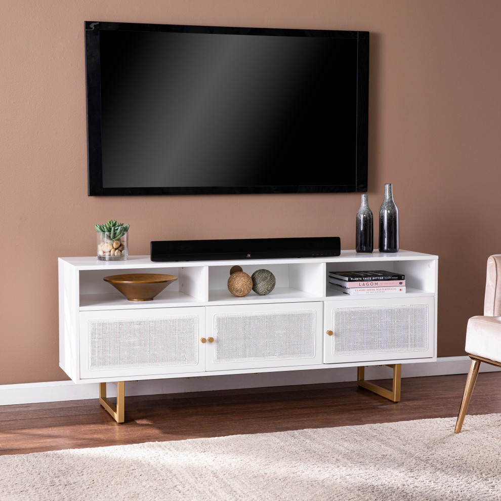 Lawrenny Media Cabinet With Storage   Contemporary   Entertainment Centers And Tv Stands   by SEI  Houzz