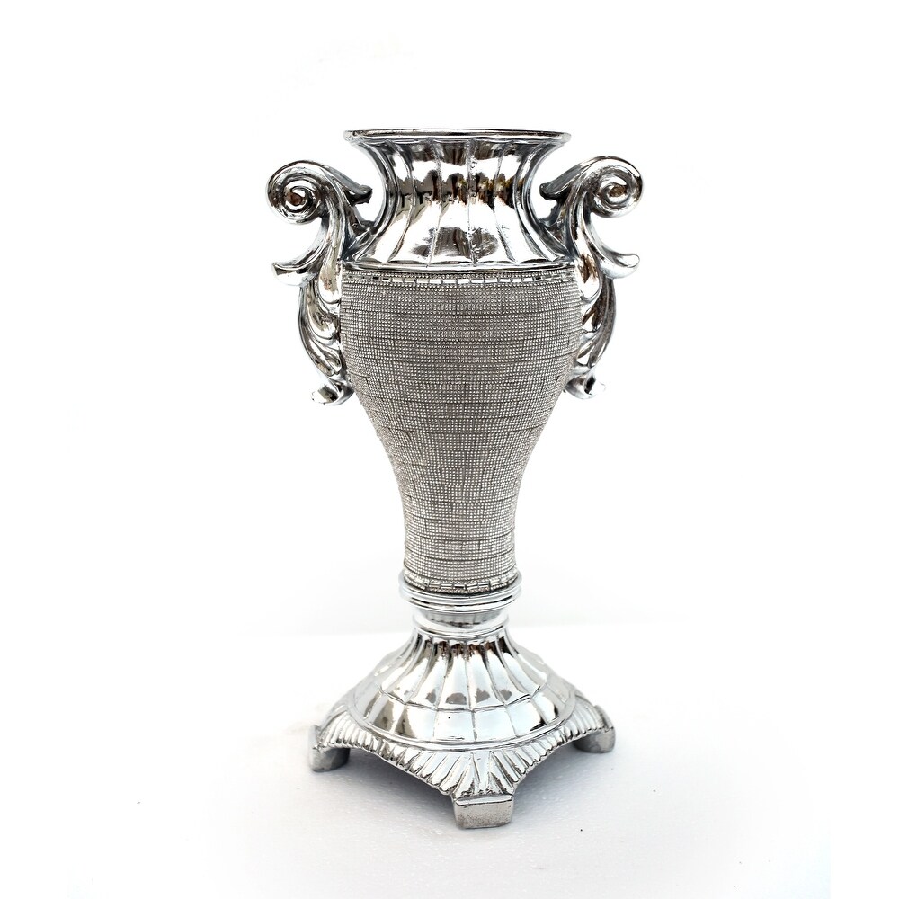 Ambrose Crystal Embellished Ceramic Vase