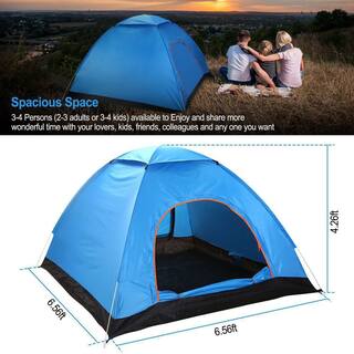 4 Persons Camping Waterproof Tent Pop Up Tent H-D0102HSHA97