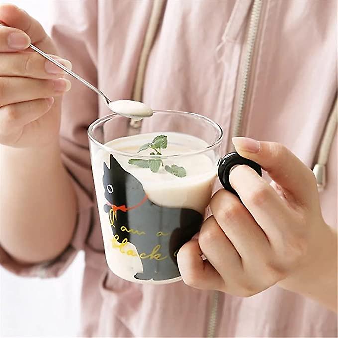 Cute Cat Glass Coffee Cup