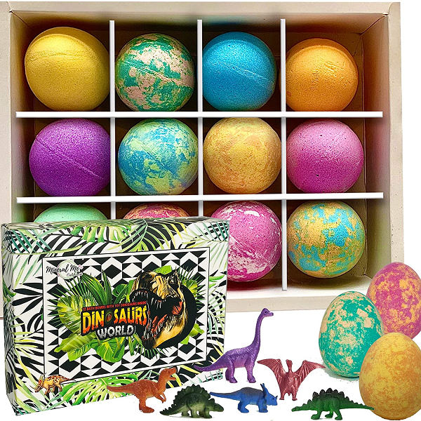 Bath Bombs for Kids with Toys Inside - Set Bath Dinosaur