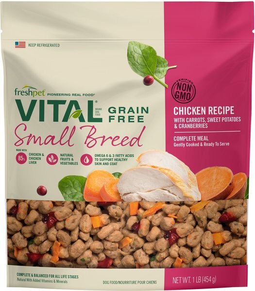 Freshpet Vital Chicken Recipe Grain-Free Small Breed Fresh Dog Food