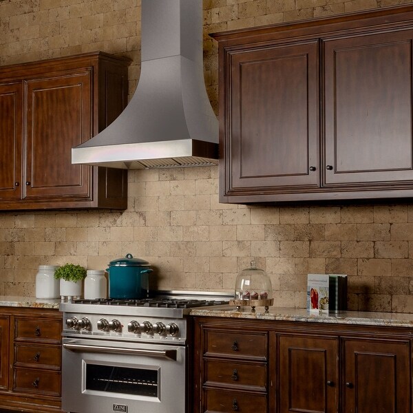 ZLINE Designer Series Fingerprint Resistant Stainless Steel Ducted Wall Range Hood