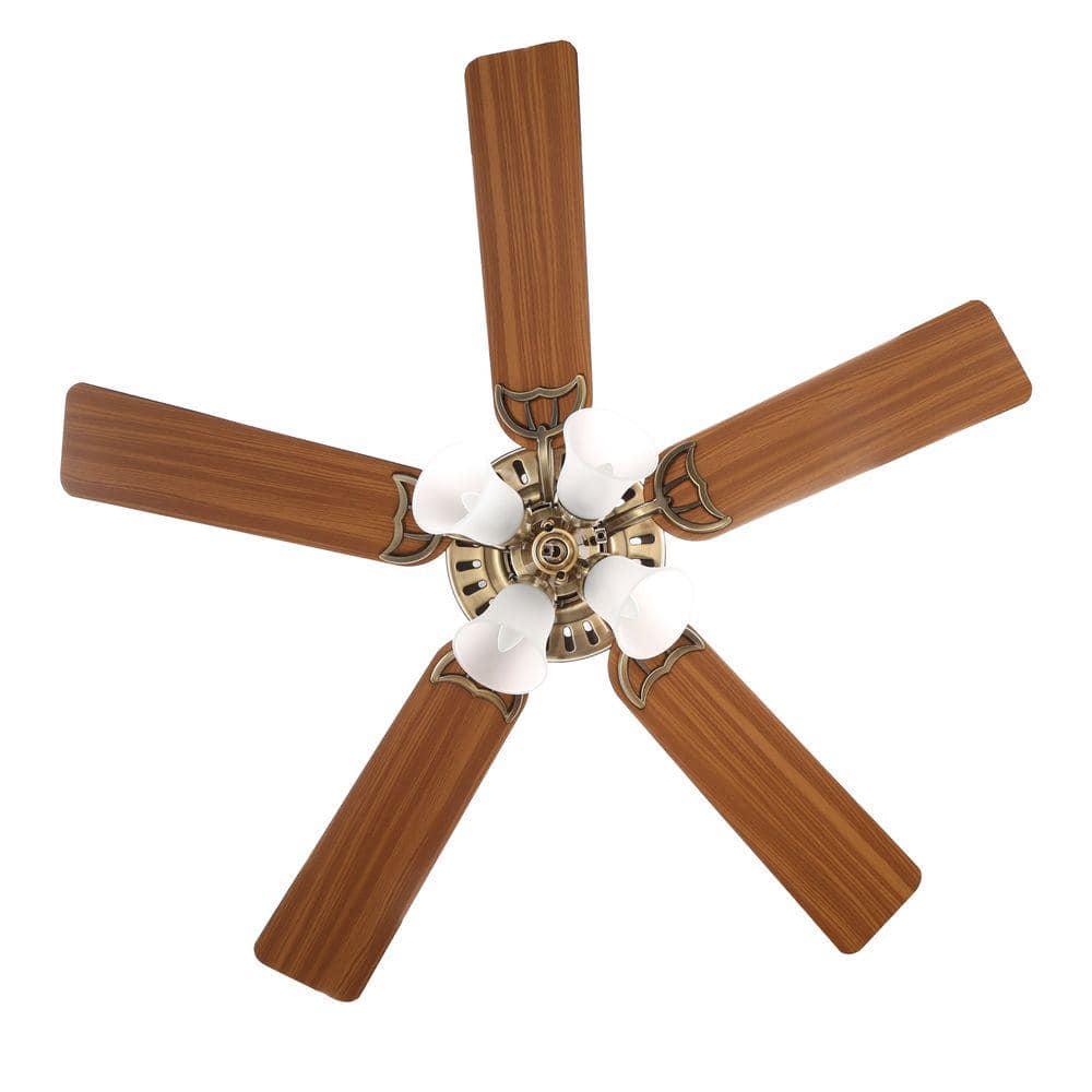 Hunter Studio Series 52 in LED Antique Brass Indoor Ceiling Fan with Light Kit