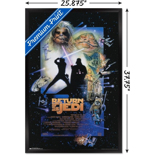 Trends International 24x36 Star Wars Return Of The Jedi One Sheet 1 Framed Wall Poster Prints