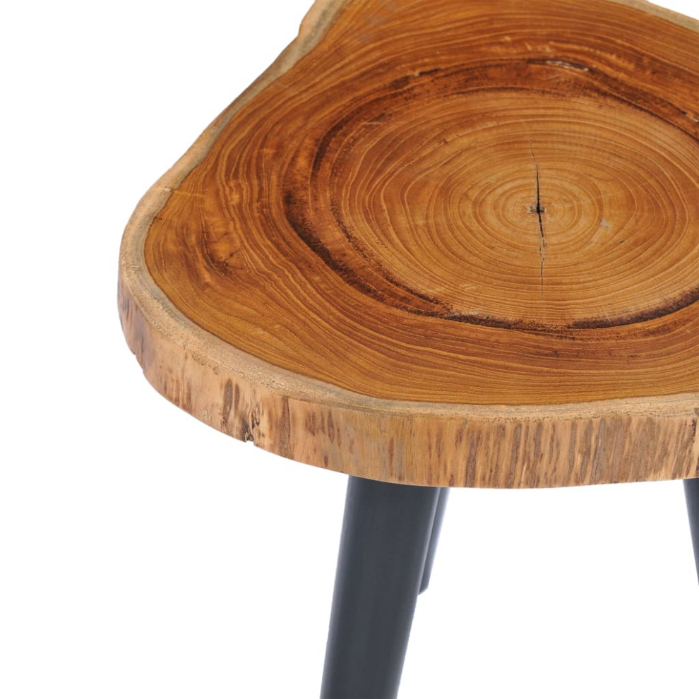 vidaXL Coffee Table End Table Living Room Side Table Solid Teak 15.7 Inch   Midcentury   Coffee Tables   by vidaXL LLC  Houzz