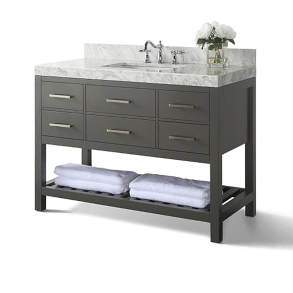 Elizabeth Sapphire Gray 48-Inch Vanity Console with Mirror