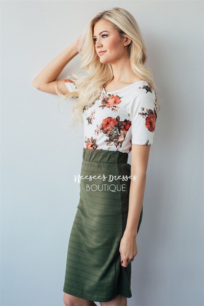 Perfect Fit Olive Skirt