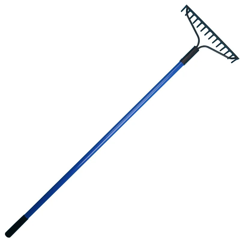 High Quality Non Slip Grip Garden Hand Rake 14 Teeth Hand Rake Tool  With Fiberglass Handle