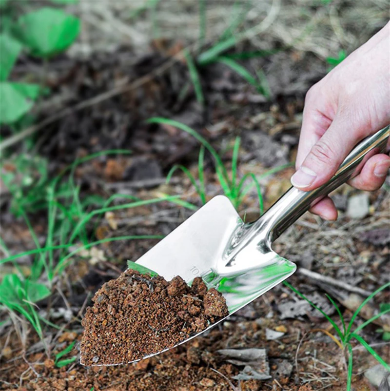 High Quality Stainless Steel Flower Shovel Garden Hand Tool Garden Shovel With Ergonomic Steel Handle