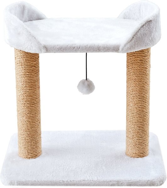 Two By Two The Linden Twin Sisal Cat Tree， Small， Ivory