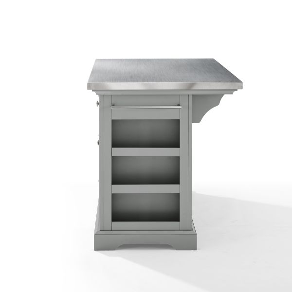 Julia Stainless Steel Top Kitchen Island