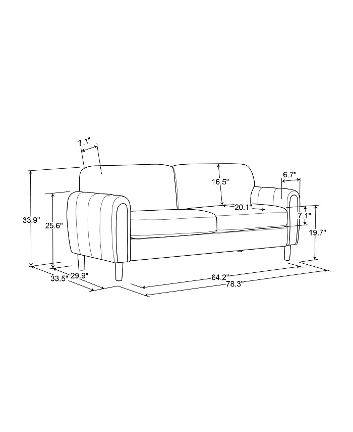 Serta Gorm 78 Fabric Sofa