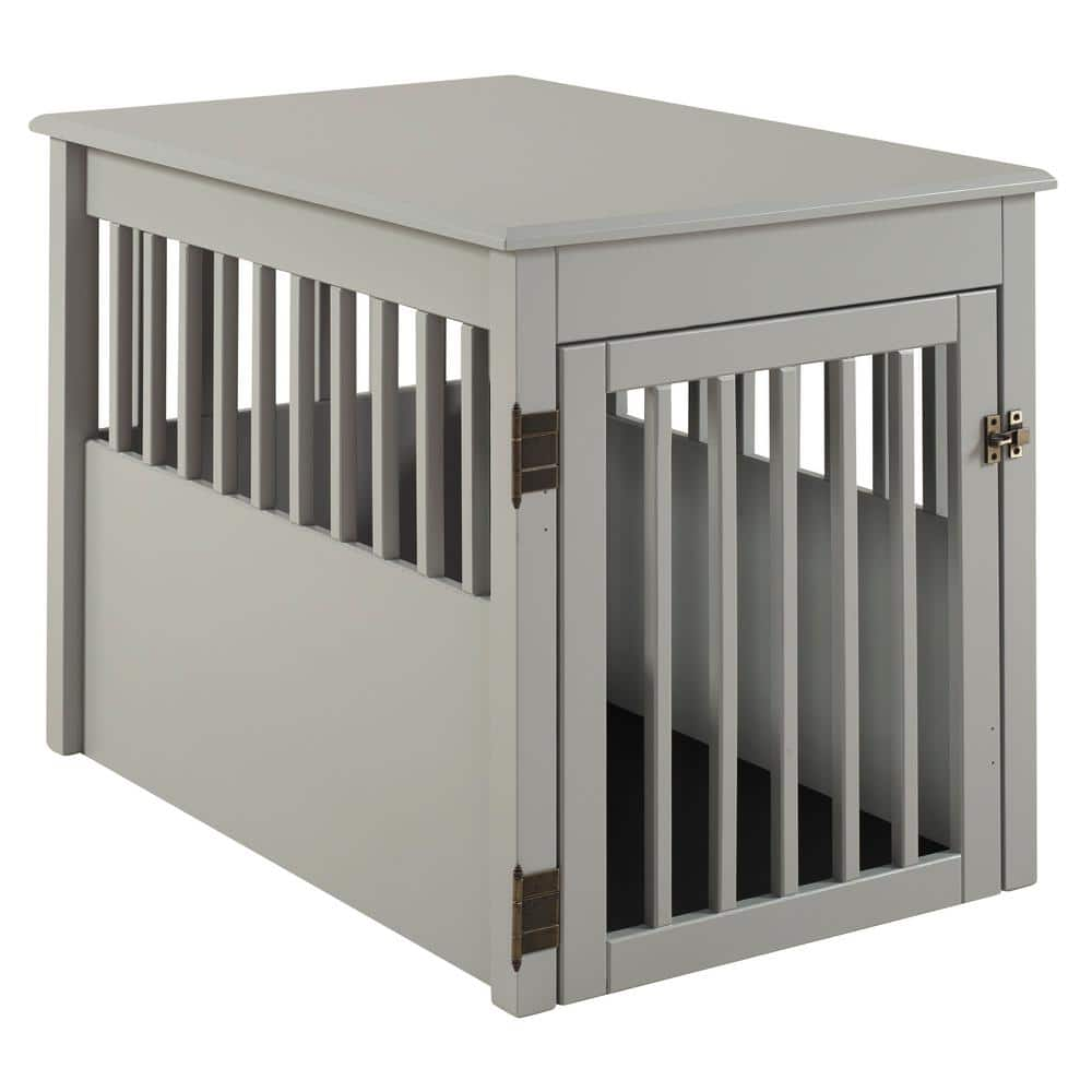 Camaflexi Ruffluv Grey End Table Pet Crate - Large 492404