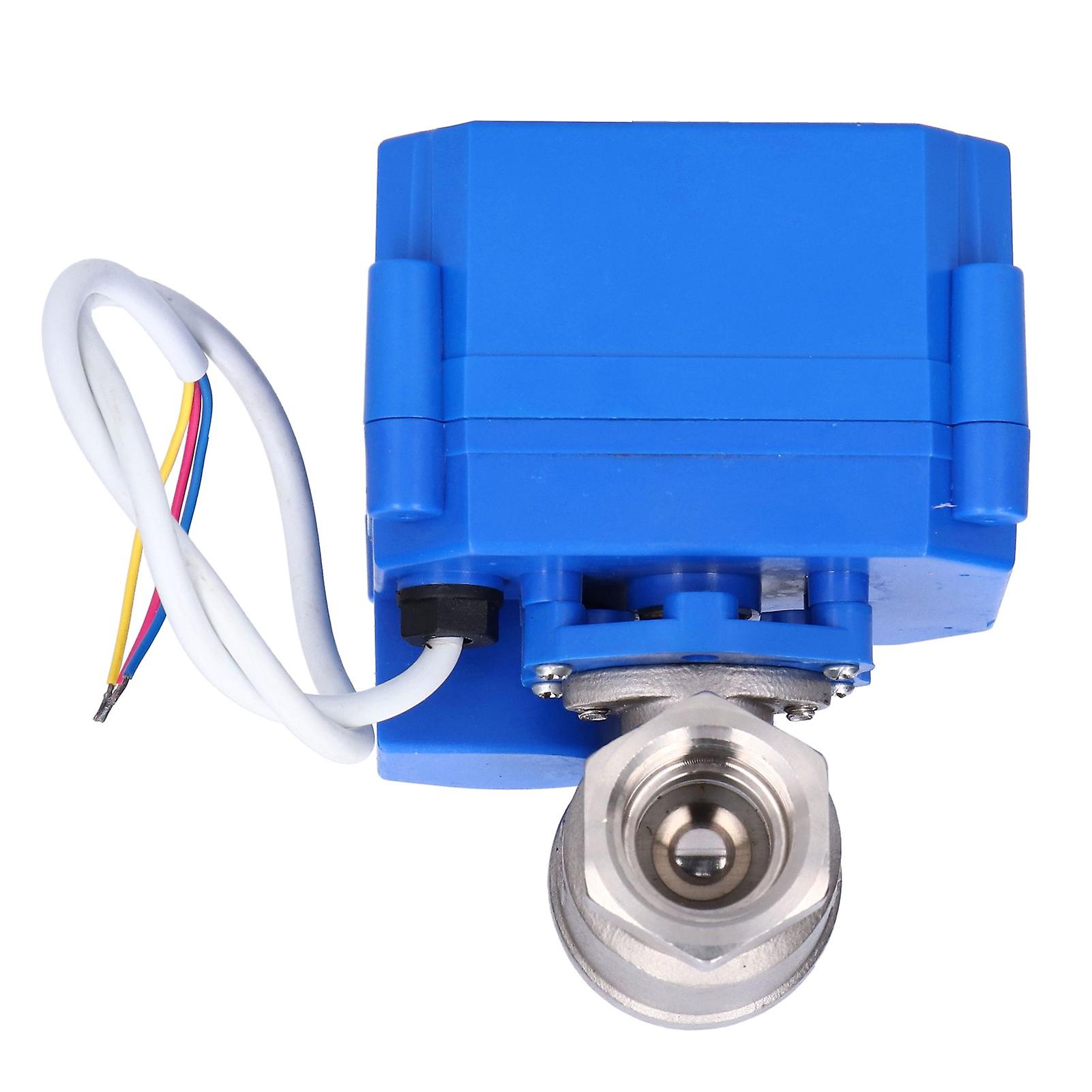 Motorized Ball Valve Stainless Steel Straight Through Mini Hydraulic Fitting Dn15 Dc12v