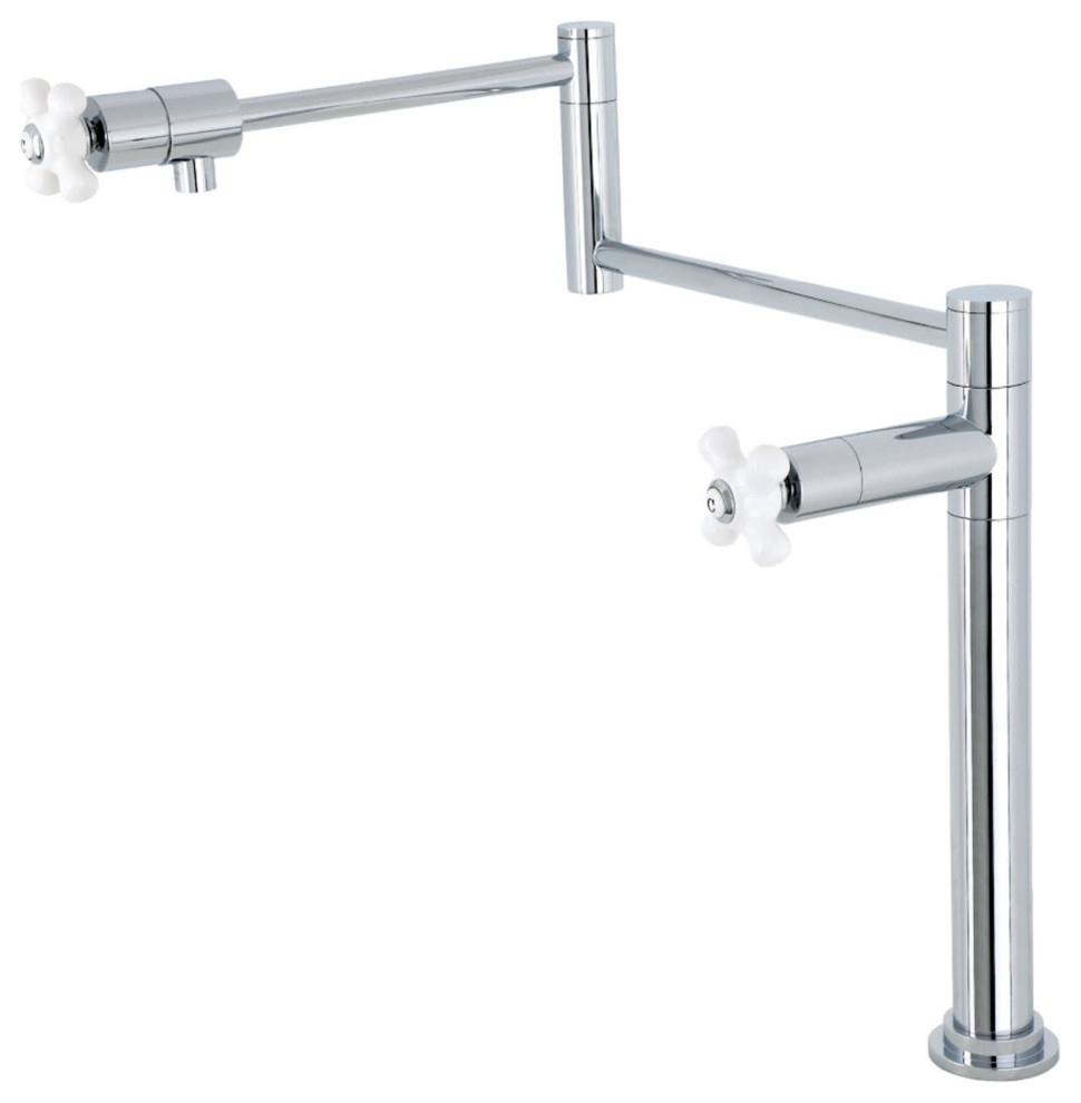 Kingston Brass KS470.PX Metropolitan 3 GPM 1 Hole Pot Filler   Transitional   Pot Fillers   by Buildcom  Houzz