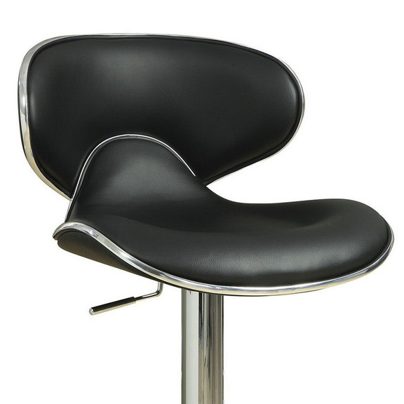 Benzara BM69369 Swivel Adjustable Bar Stool  Black...