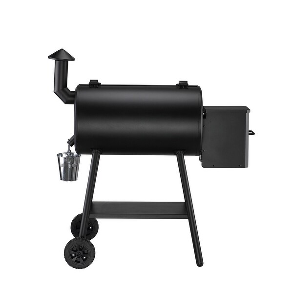 Z GRILLS Wood Pellet Grill and Smoker， 8 in 1 BBQ Grill Auto Temperature Control， Black