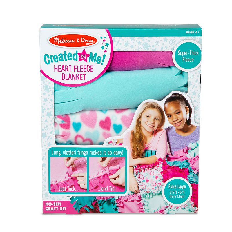 Melissa and Doug Heart Fleece Quilt No-Sew Craft Kit