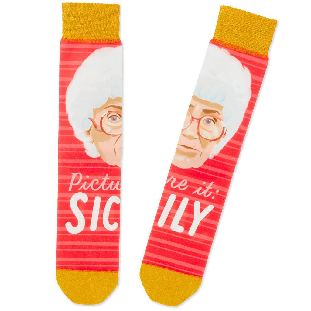 Hallmark  Sophia The Golden Girls Sicily Novelty Crew Socks