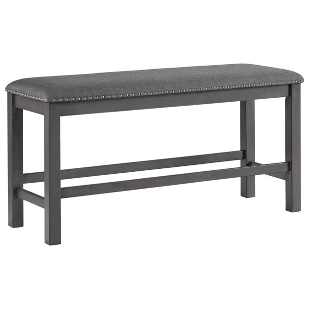 Myshanna Double Upholstered Two tone Dining Bench Gray Signature Design By Ashley