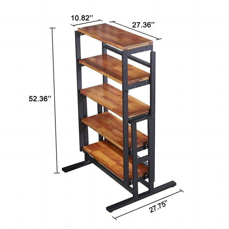 Extendable Solid Wood Dining Table and Book Shelf