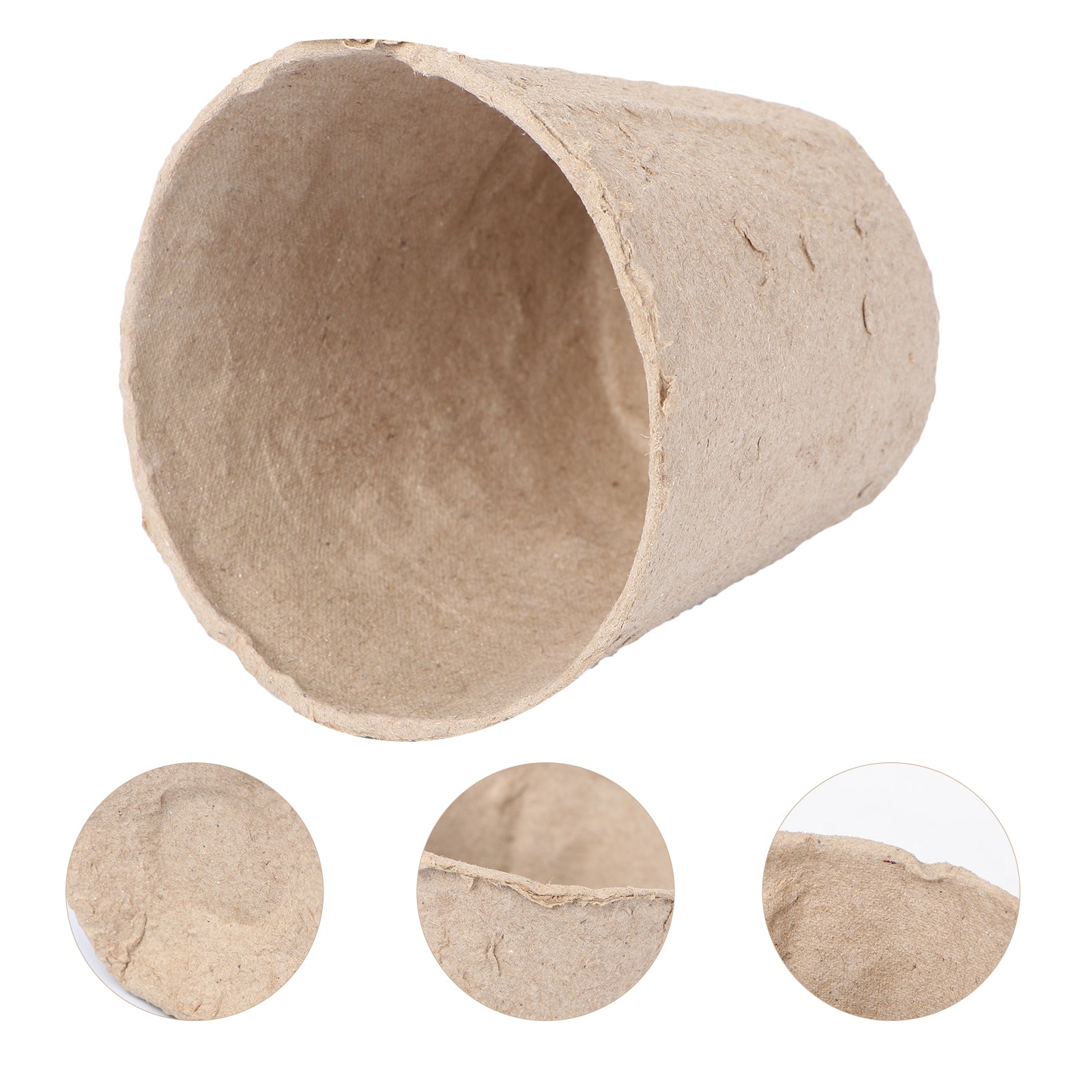 HOMEMAXS 50pcs Paper Pulp Nursery Pot Seedling Nursery Pots Cup Biodegradable garden supplies