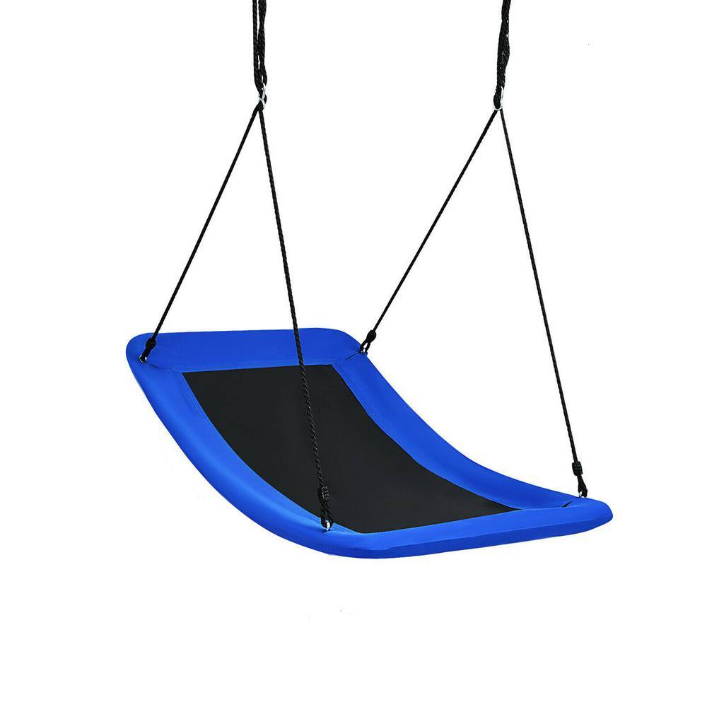 Gymax 700 lbs. Giant 60 in. Skycurve Platform Tree Swing for Kids Muti-person and Adults Blue GYM08935