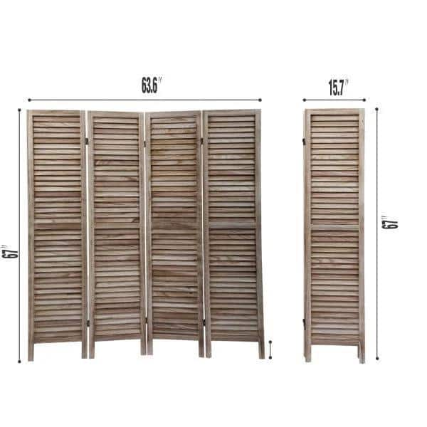 67 in. H Wood Privacy Screen Garden Fence in Oak CX510WS-OK