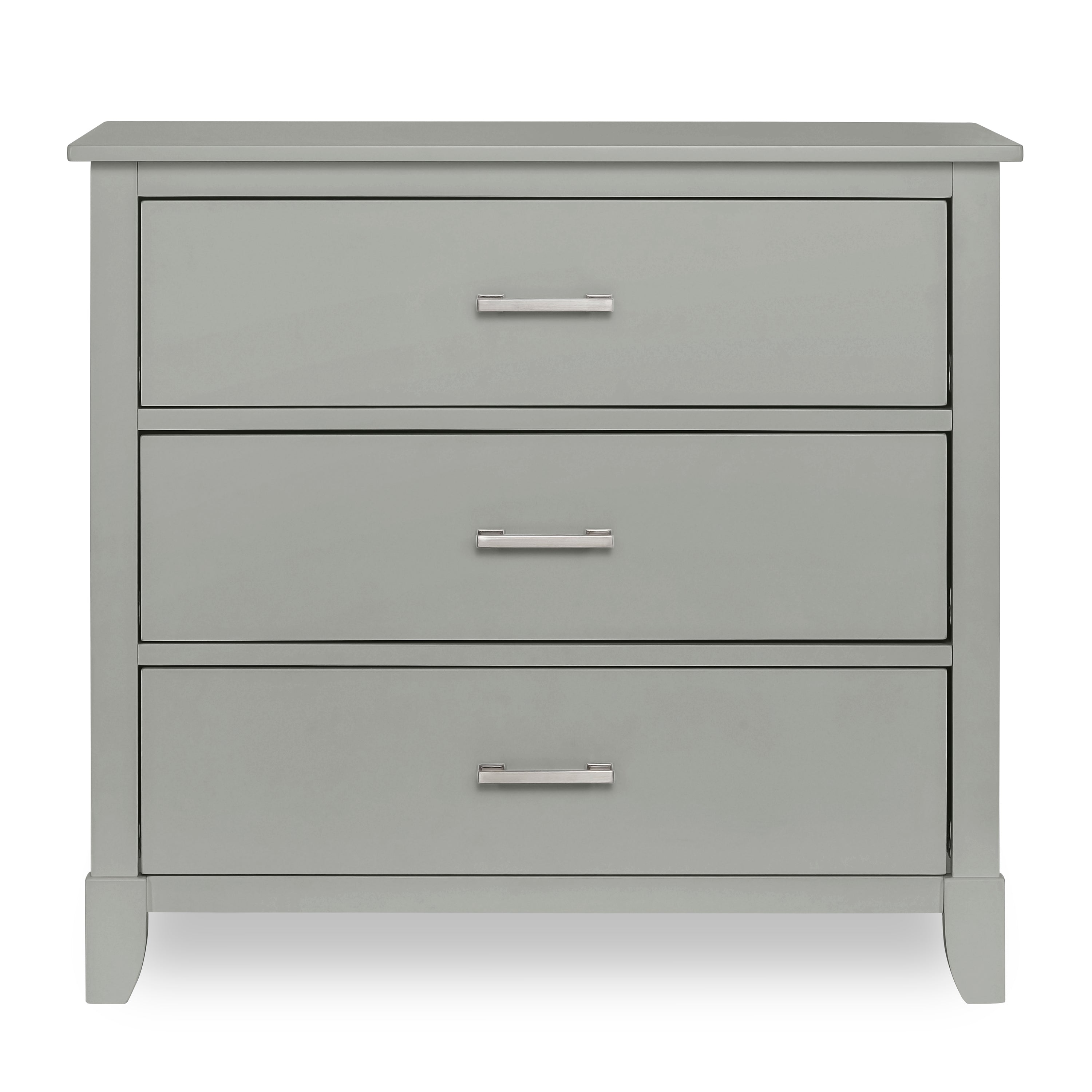 Dream on Me Universal 3 Drawers Chest in Silver Grey Pearl, Kids Bedroom Dresser, Three Drawers