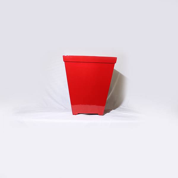 16 inch (41 cm) SQR-2 Square Fiberglass Planter (Red)