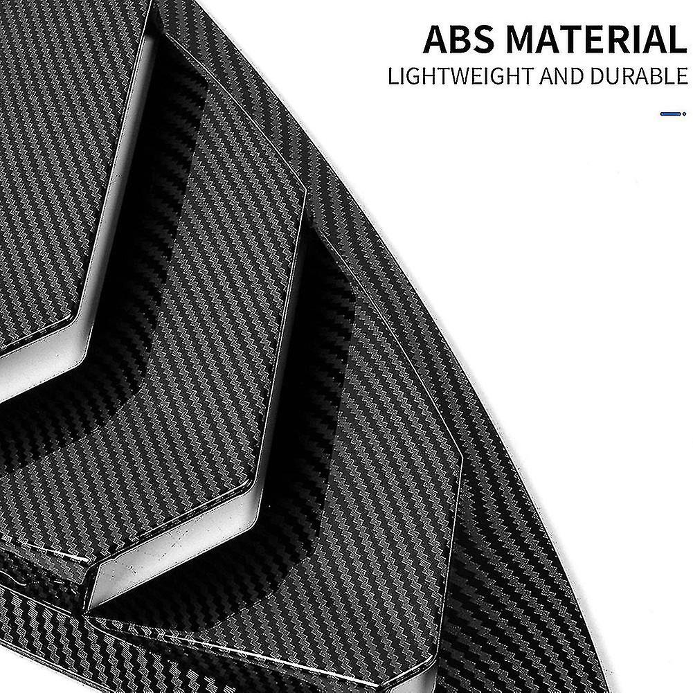 For Tesla Model Y Side Window Louvers，bright Carbon Fiber