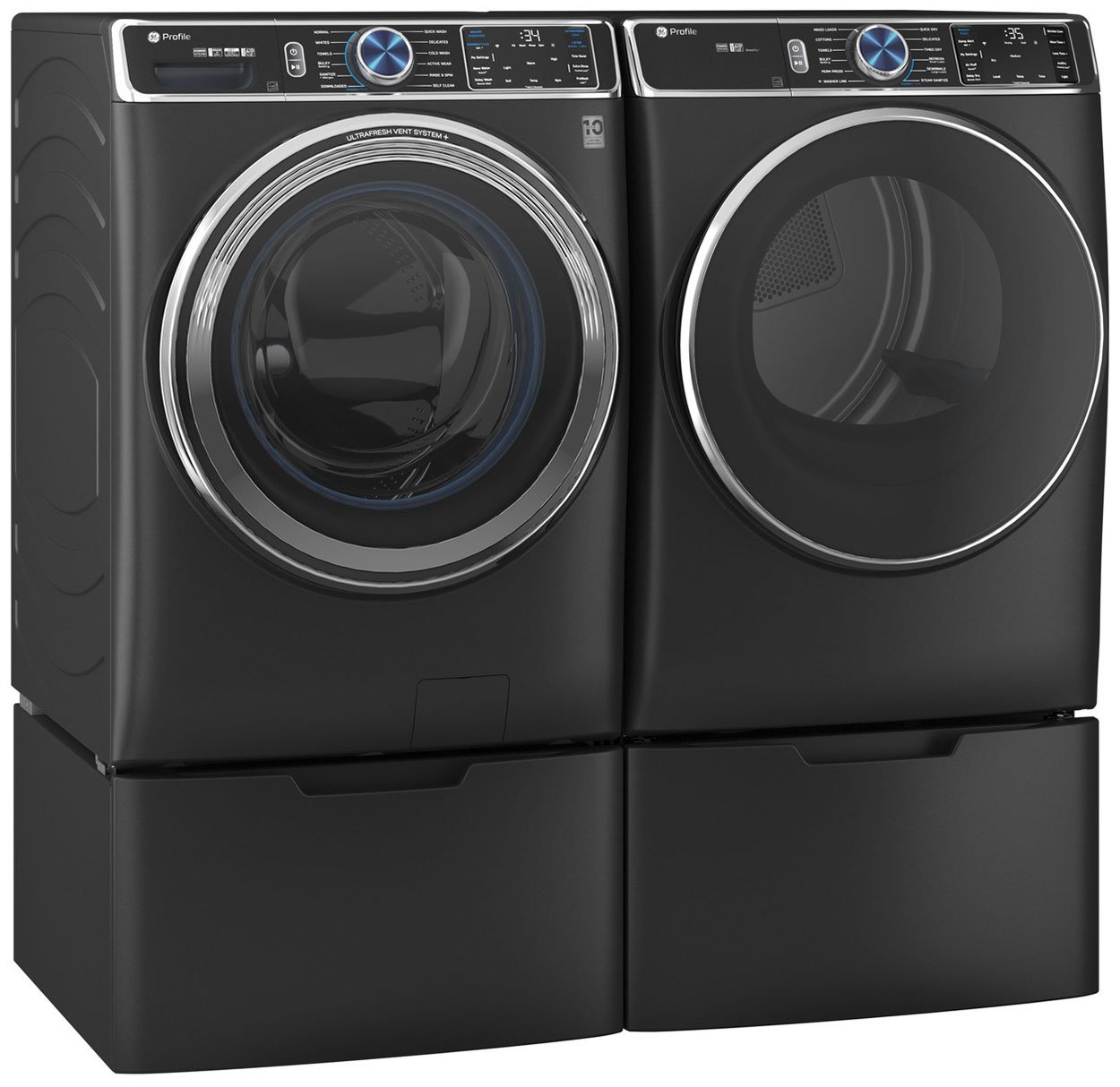 GE Profile ADA 7.8 Cu. Ft. Carbon Graphite Smart Front Load Electric Dryer With Steam And Sanitize Cycle