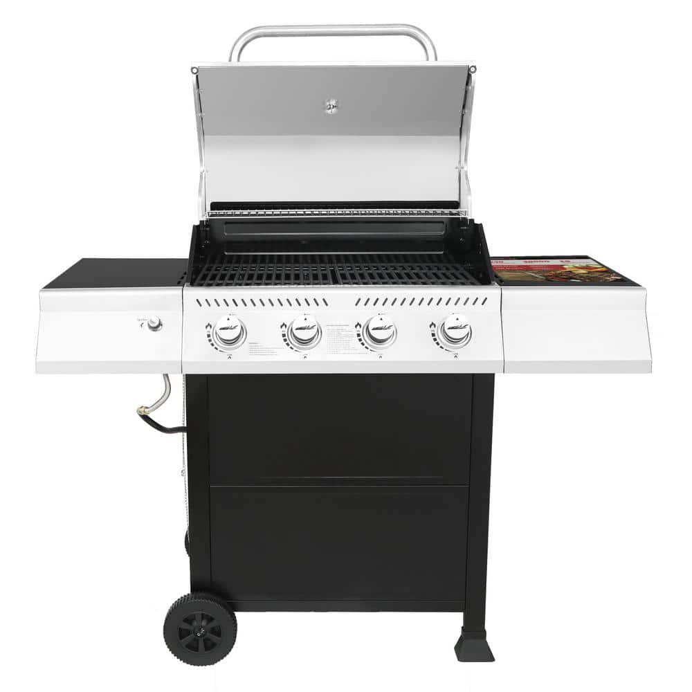 Royal Gourmet Stainless Steel 4Burner BBQ Liquid Propane Gas Grill 40000 BTU Perfect Patio Garden Picnic Backyard Barbecue Grill