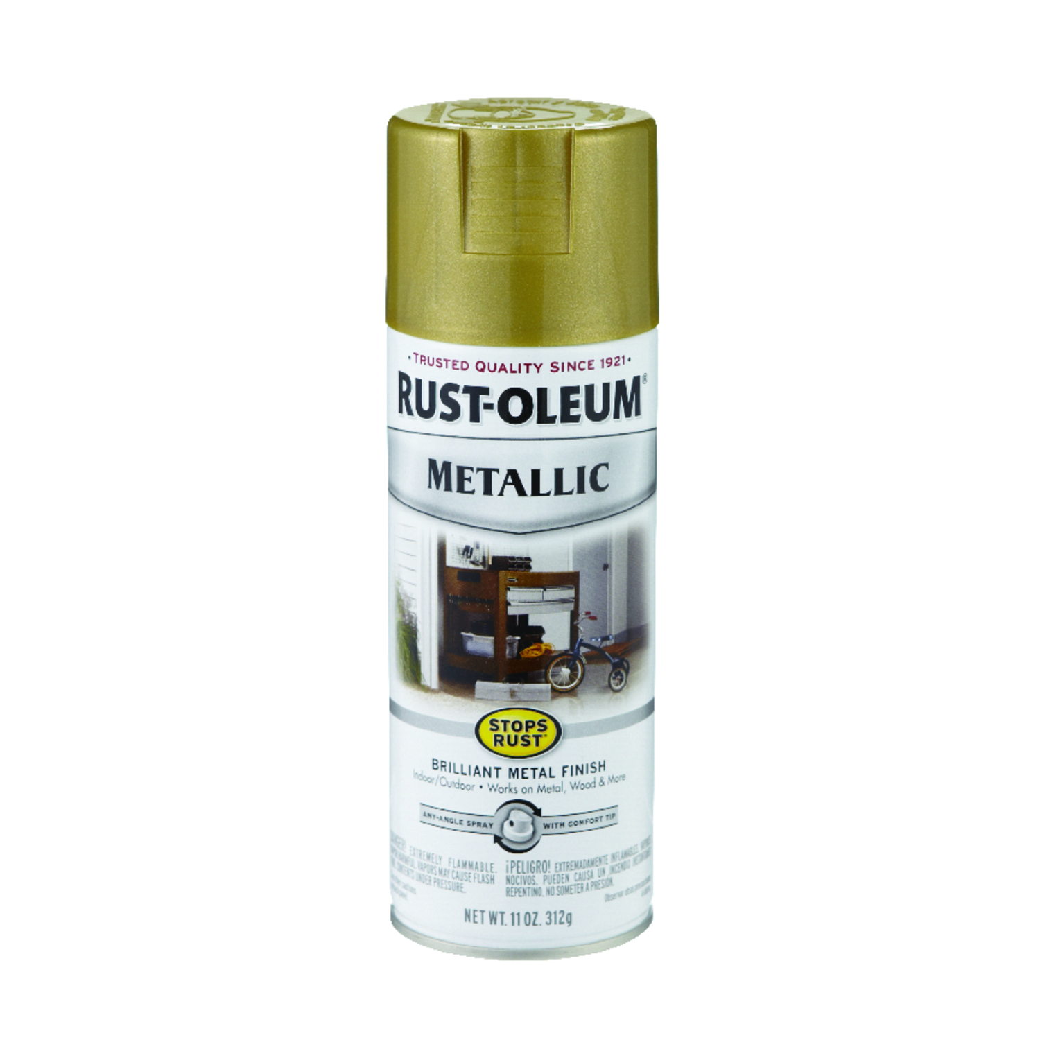 Rust-Oleum Stops Rust Gold Rush Metallic Spray Paint 11 oz