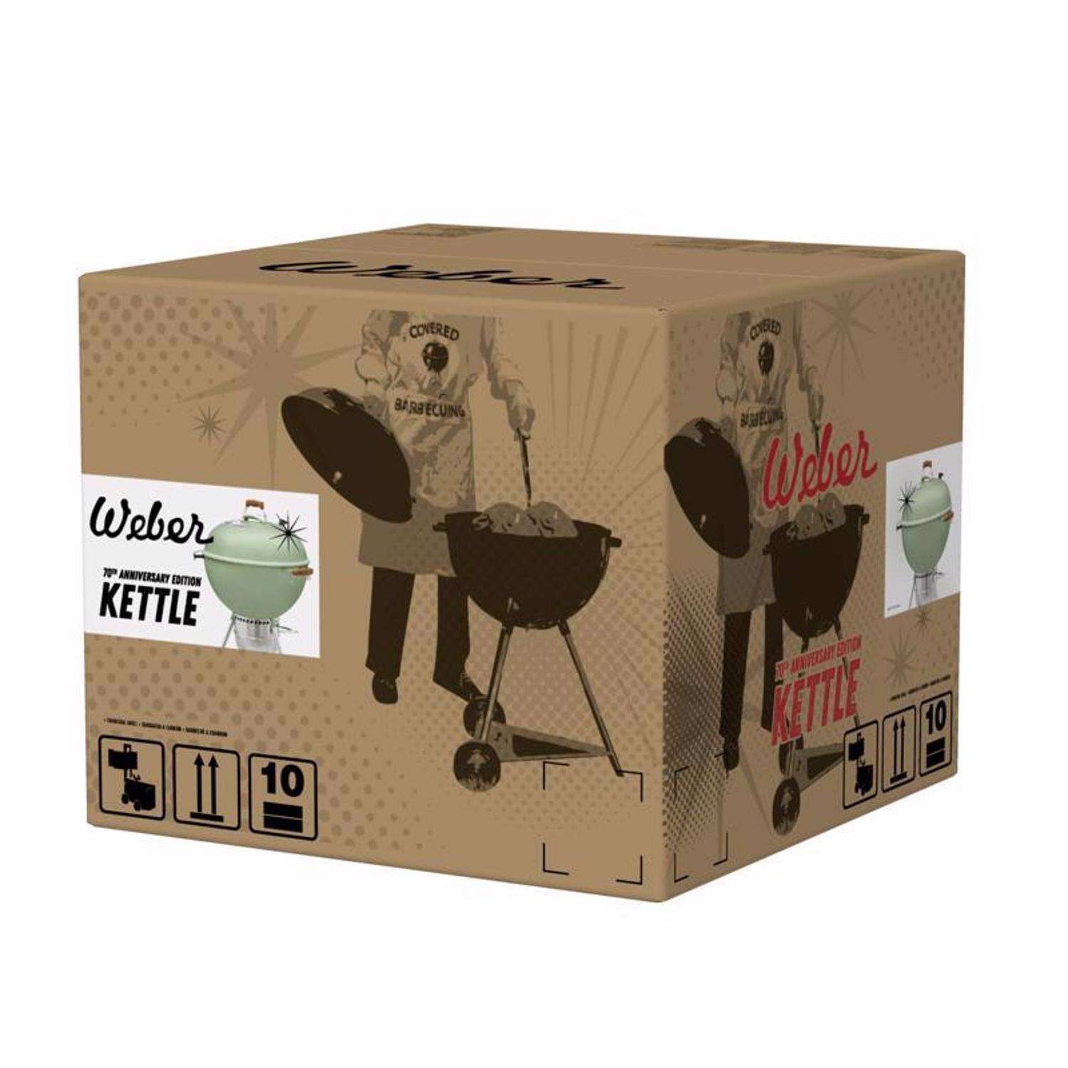 Weber 22 in. 70th Anniversary Kettle Charcoal Grill Diner Green
