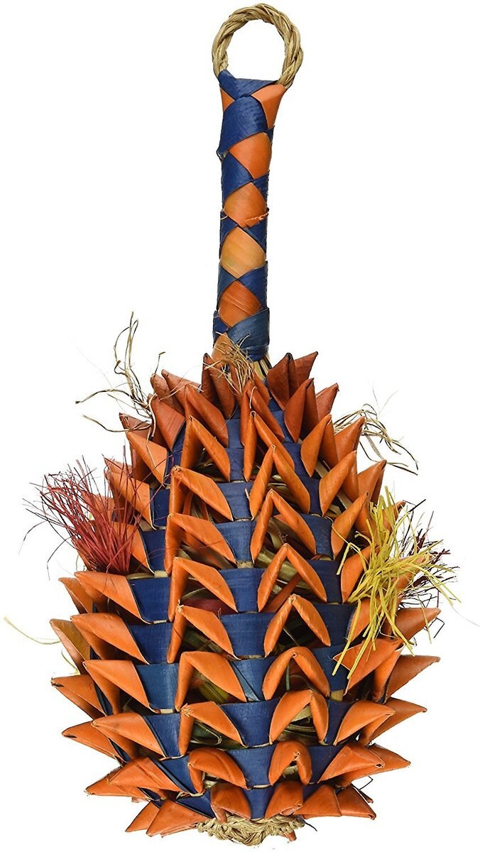 Planet Pleasures Pineapple Foraging Bird Toy， Color Varies