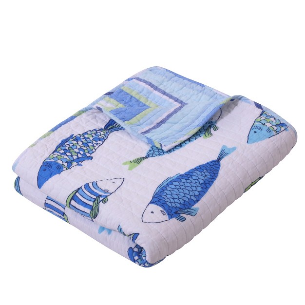 Catalina Fish Quilted Throw Levtex Home