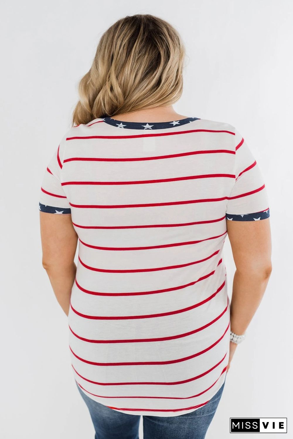 Stripes & Stars Plus Size T-shirt