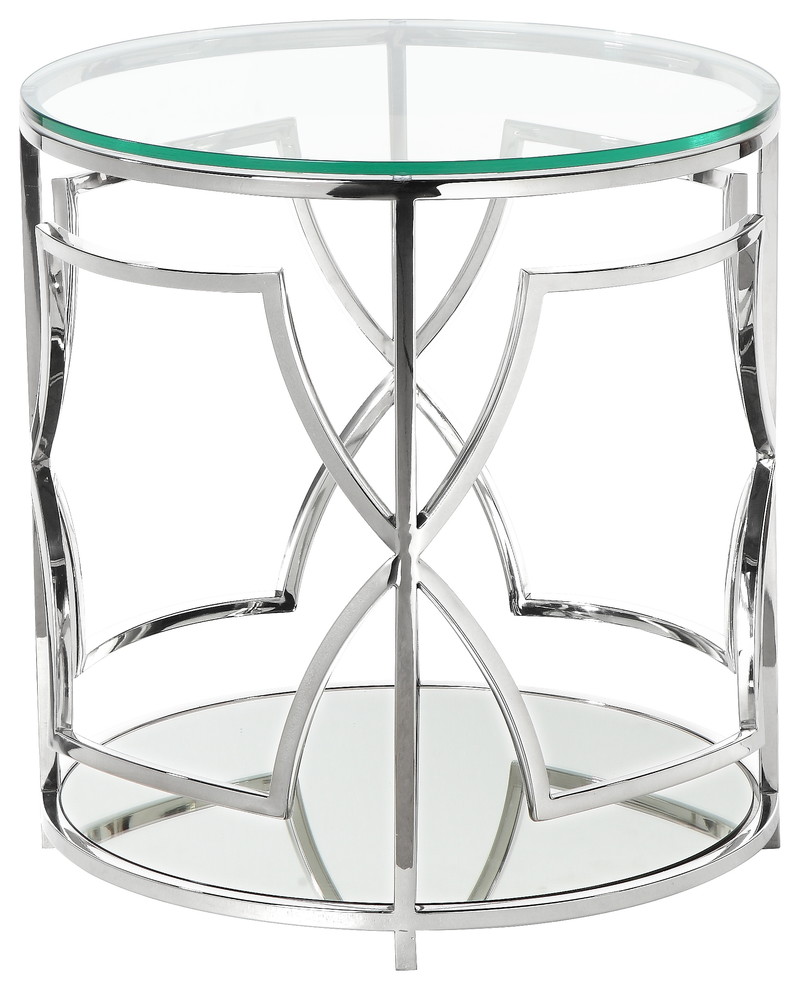 Edward Round Side Table   Contemporary   Side Tables And End Tables   by Pangea Home  Houzz