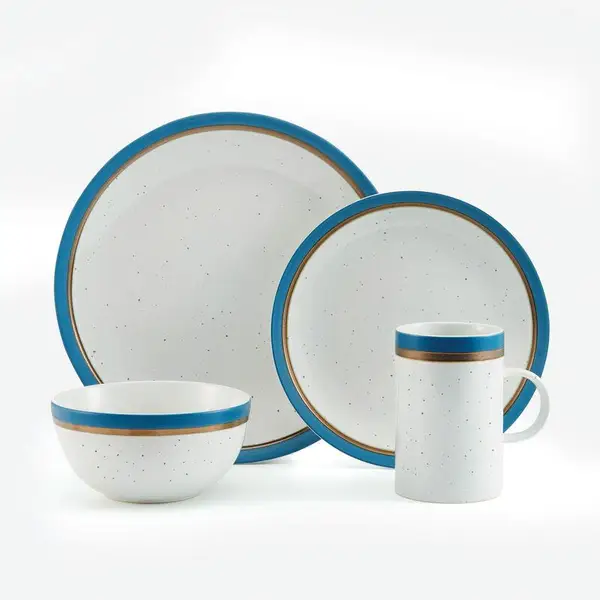 Pfaltzgraff 16-Piece Ezra Blue Dinnerware Set