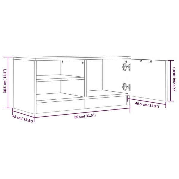 TV Cabinets 2 pcs Brown Oak 31.5