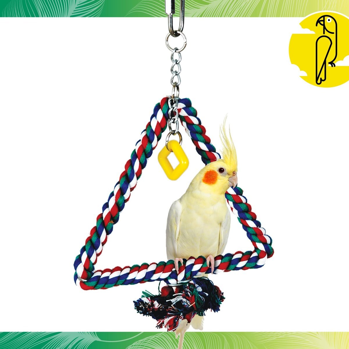 Caitec Featherland Paradise Triangle Cotton Swing Bird Toy