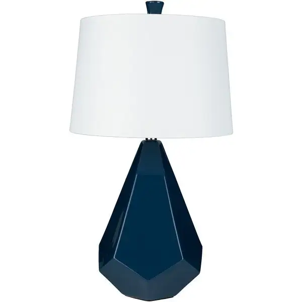 Abraham 27 in. Blue Modern Table Lamp