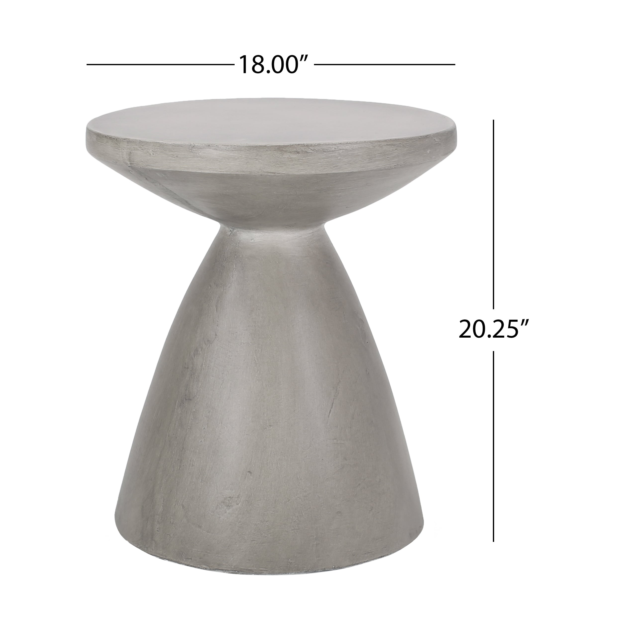 Inkwood Outdoor Lightweight Concrete Side Table, Concrete Finish