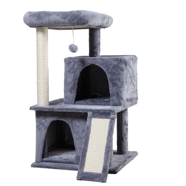 Double-layer cat Tree with cat house and ladder