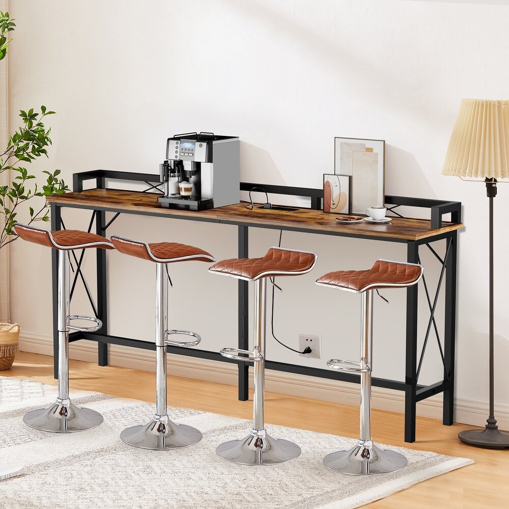 Javlergo 5 Piece Console Table and Stool Set  70.9\